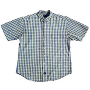 3/$20 Catalina Blue & Green Plaid Button-Up Shirt
